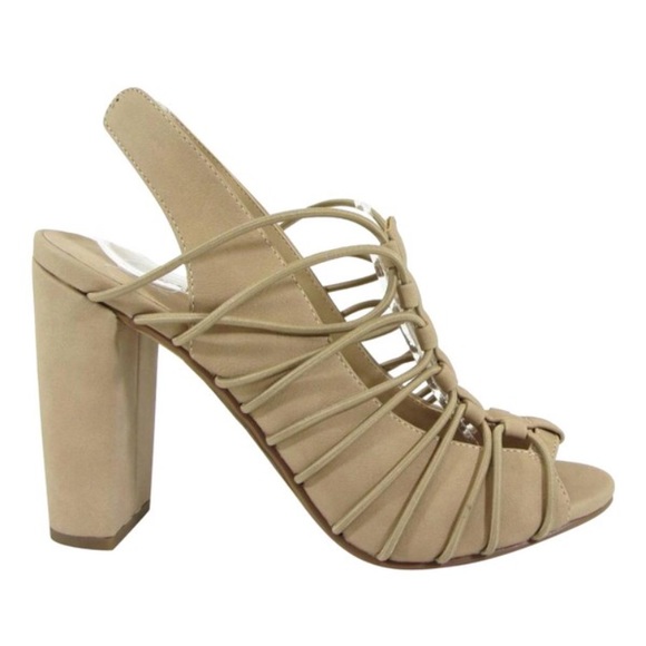 ❌CLEARANCE Natural peep toe sling back block heel - Picture 6 of 7